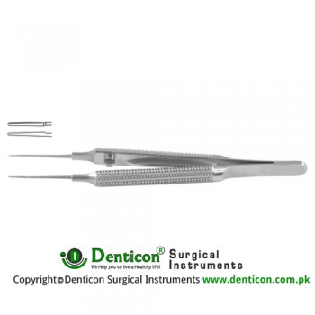 Tennant Suture Tying Forcep Straight - Round Handle with Guide Pin - Extra Delicate Smooth Jaws Stainless Steel, 10.5 cm - 4" Jaws Length 6 mm